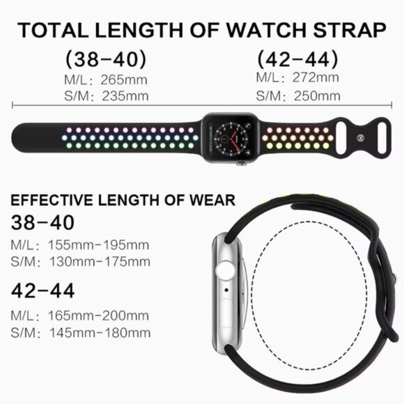 NEW[BAND] Light B Sport Silicone For Apple Watch - Picture 2 of 3
